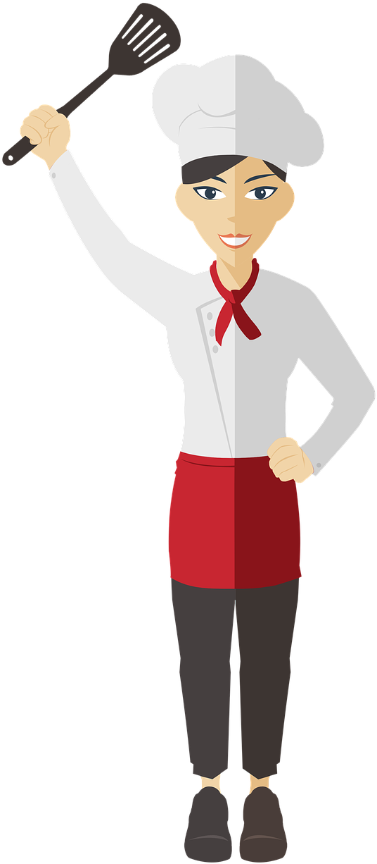 Bbq Chef Png Transparent Images Pluspng Woman - Transparent Female Chef Clipart Png (505x720), Png Download