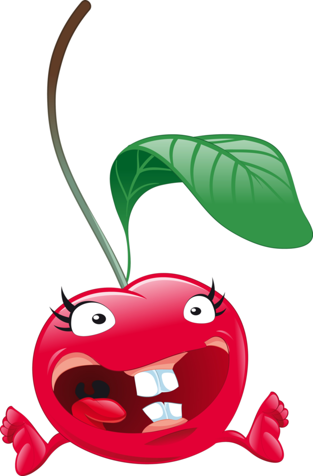 Kirsche Fruta Divertida, Gifs Divertidos, Cheff, Frutas - Cherry Emoticon Clipart (526x800), Png Download
