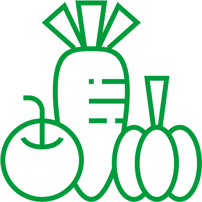 Fruit And Veg - Organic Food Clipart (2000x1115), Png Download