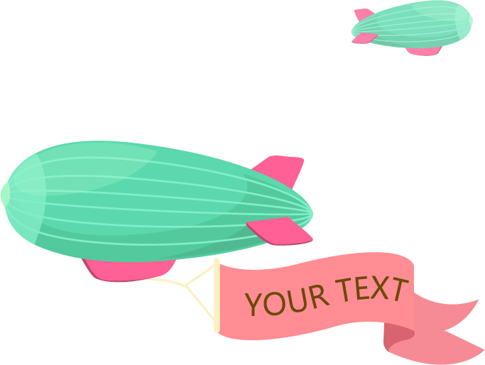 Airship Balloon Cartoon Curtain Transprent - Cartoon Clipart (683x514), Png Download