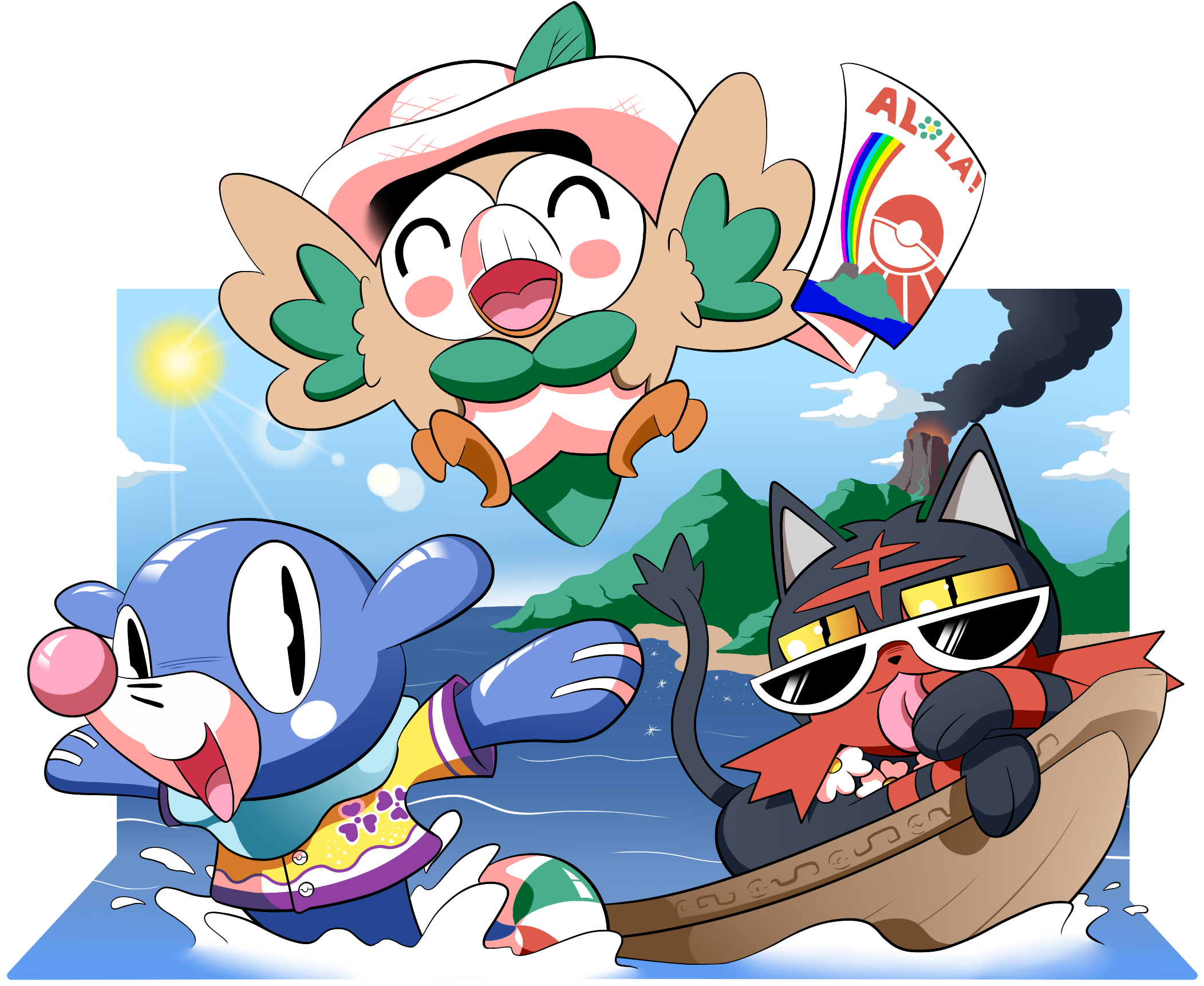 Log In To Report Abuse - Pokémon Sun And Moon Clipart (2162x1757), Png Download