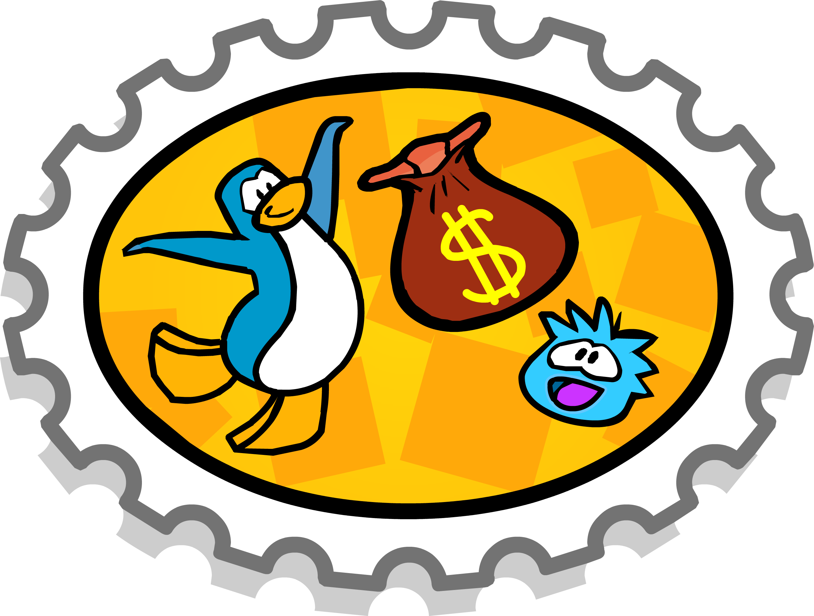 First Dig - Club Penguin Stamps Clipart (2690x2038), Png Download