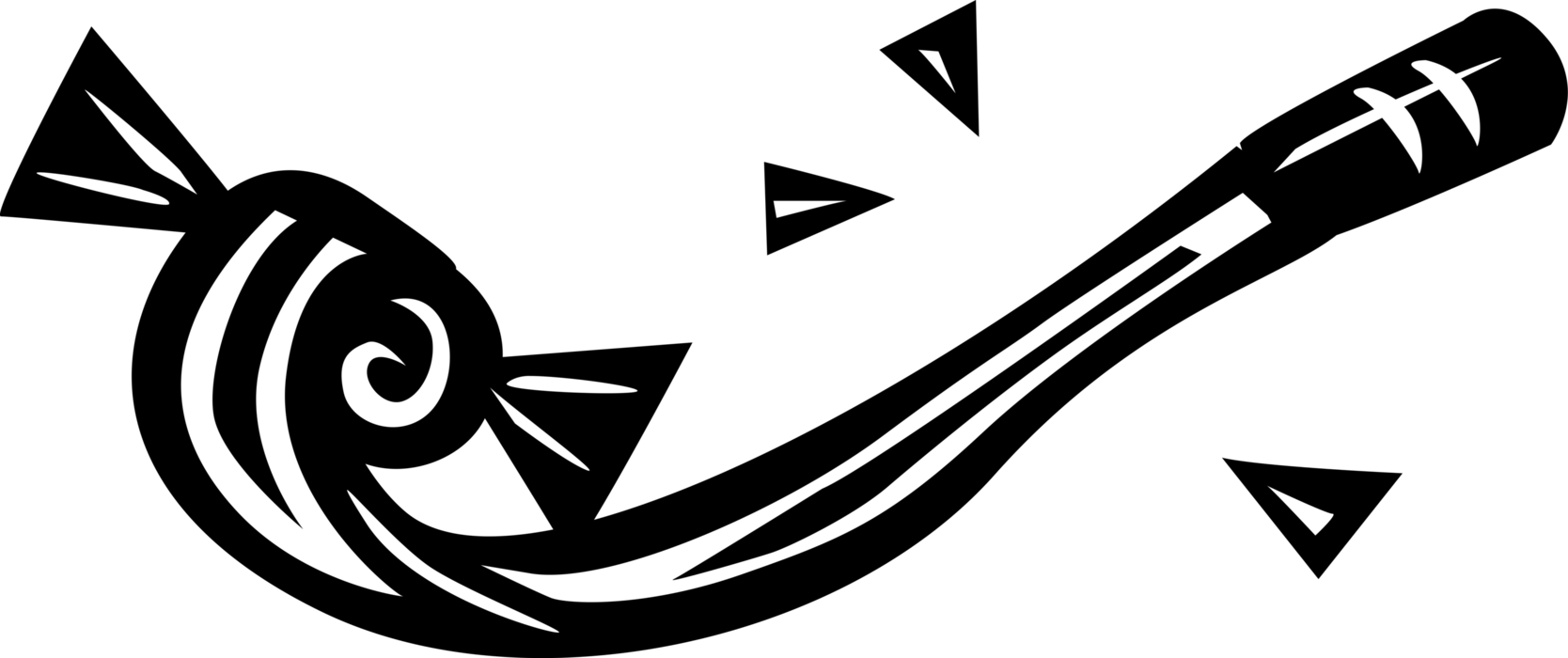 Vector Illustration Of Party Favor Noisemaker Helps - Vector Graphics Clipart (1668x700), Png Download