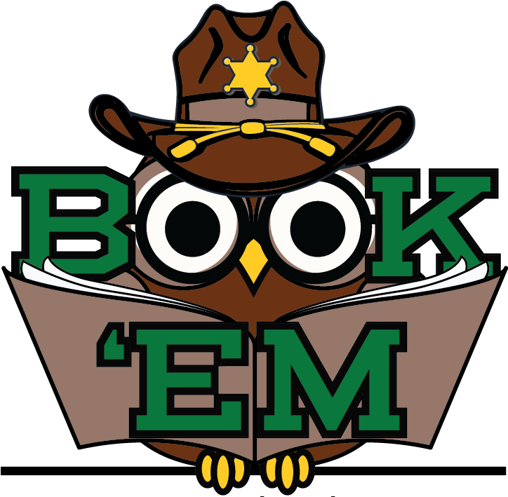 Macon Book Em - Cartoon Clipart (737x737), Png Download