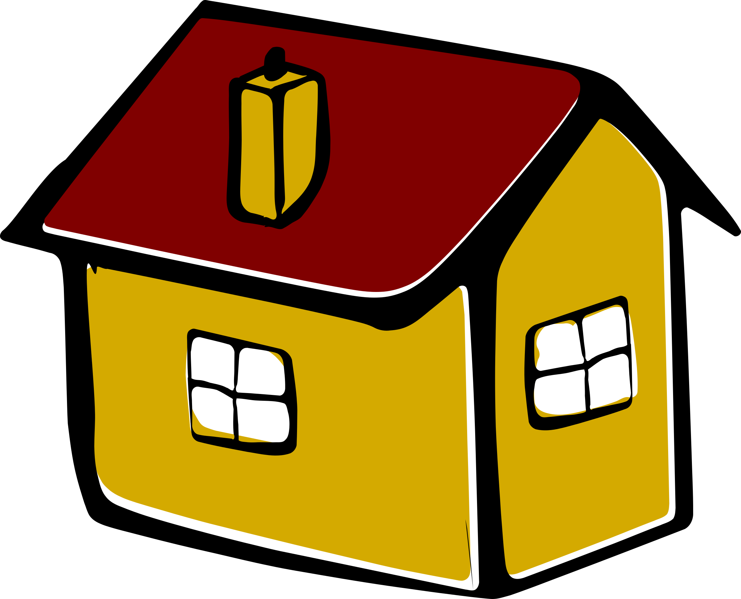 Big Image - Desenho De Casinhas Coloridas Clipart (2400x1943), Png Download