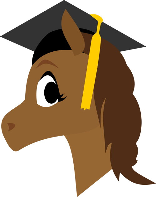Graduation Horse - Graduation Horse Svg Clipart (500x629), Png Download