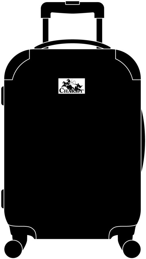 Chariot Travelware High Quality Hard Soft Outline - Suitcase Clipart (791x1024), Png Download