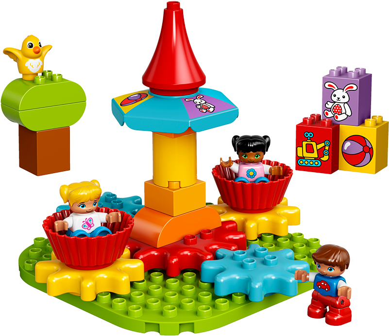 10845 Lego® Duplo® My First Carousel - Duplo My First Carousel Clipart (1000x750), Png Download