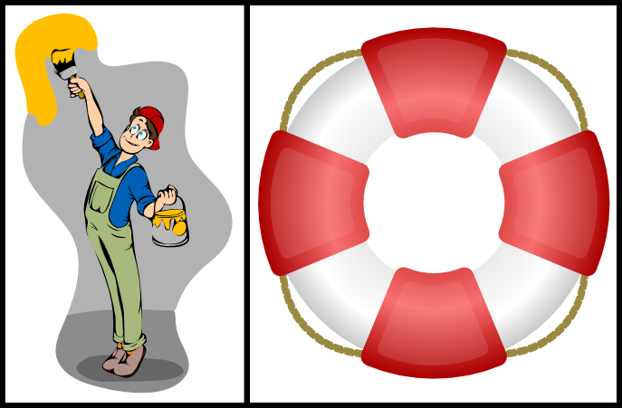 Painterlifeguard - Boia Salva Vidas Vetor Clipart (687x451), Png Download