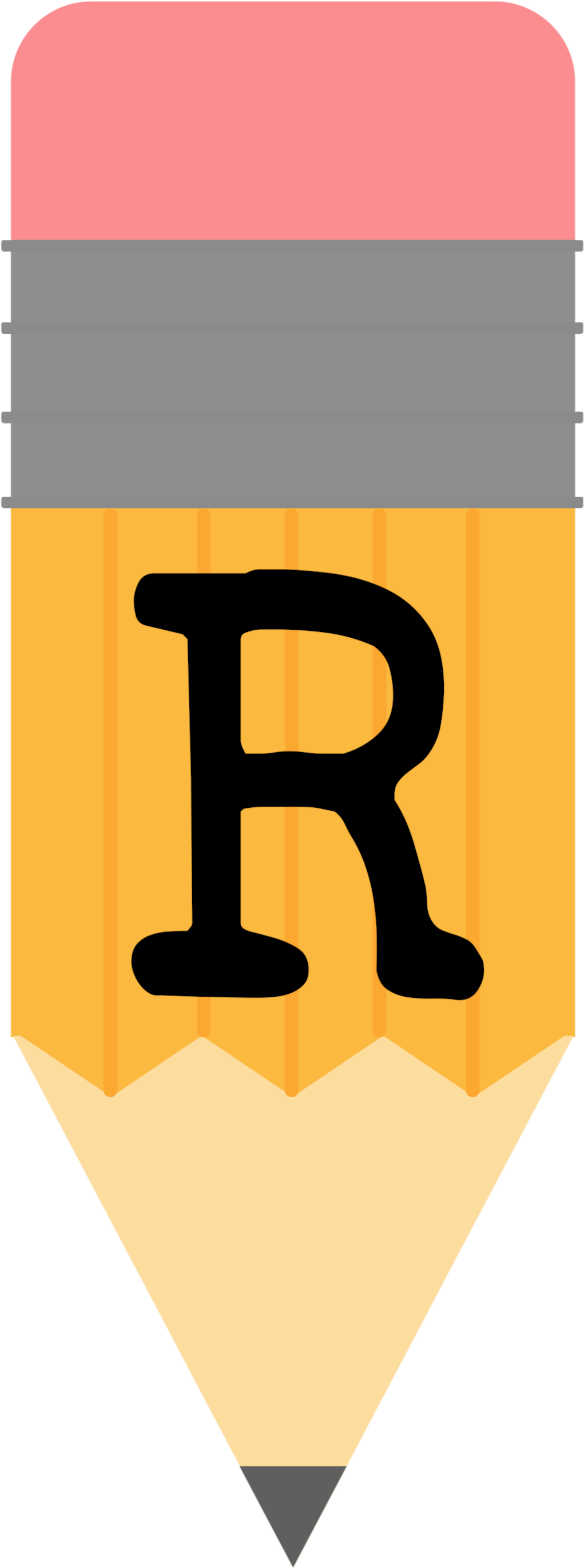 Pencil Alphabet Banner R - Inkadinkado Upper Case Typewriter Alphabet Wood Mounted Clipart (1076x2778), Png Download