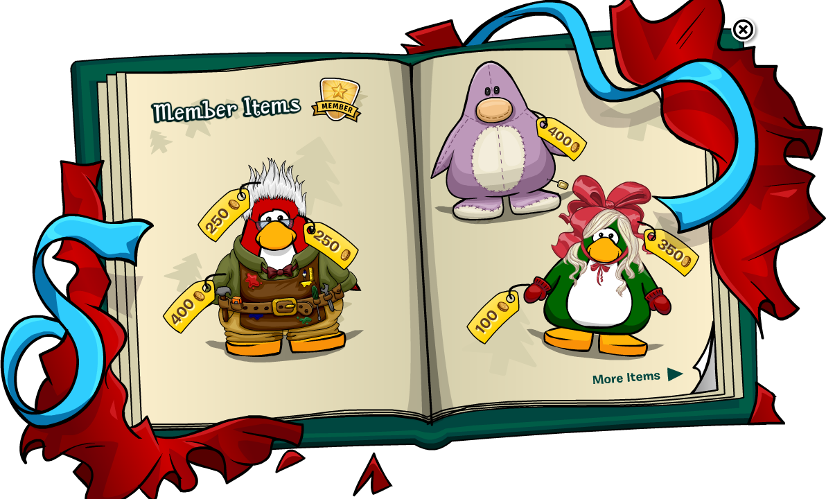Holiday Party 2012 Dock Catalog Page 1 - Club Penguin Clipart (1192x720), Png Download