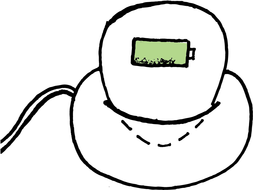 The Dock Remains On The Child's Nightstand And Recharges - Line Art Clipart (900x900), Png Download