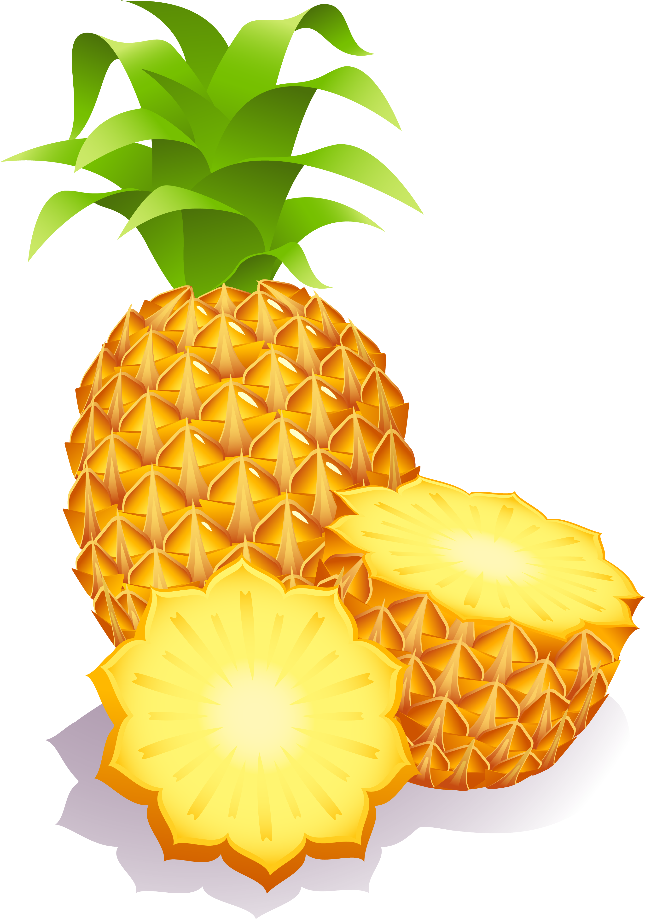 Pineapple - Pineapple Cartoon No Background Clipart (2704x3840), Png Download
