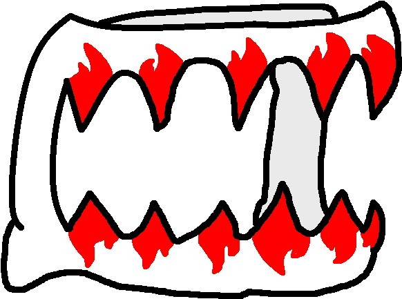 Fire Fangs Clipart (641x519), Png Download