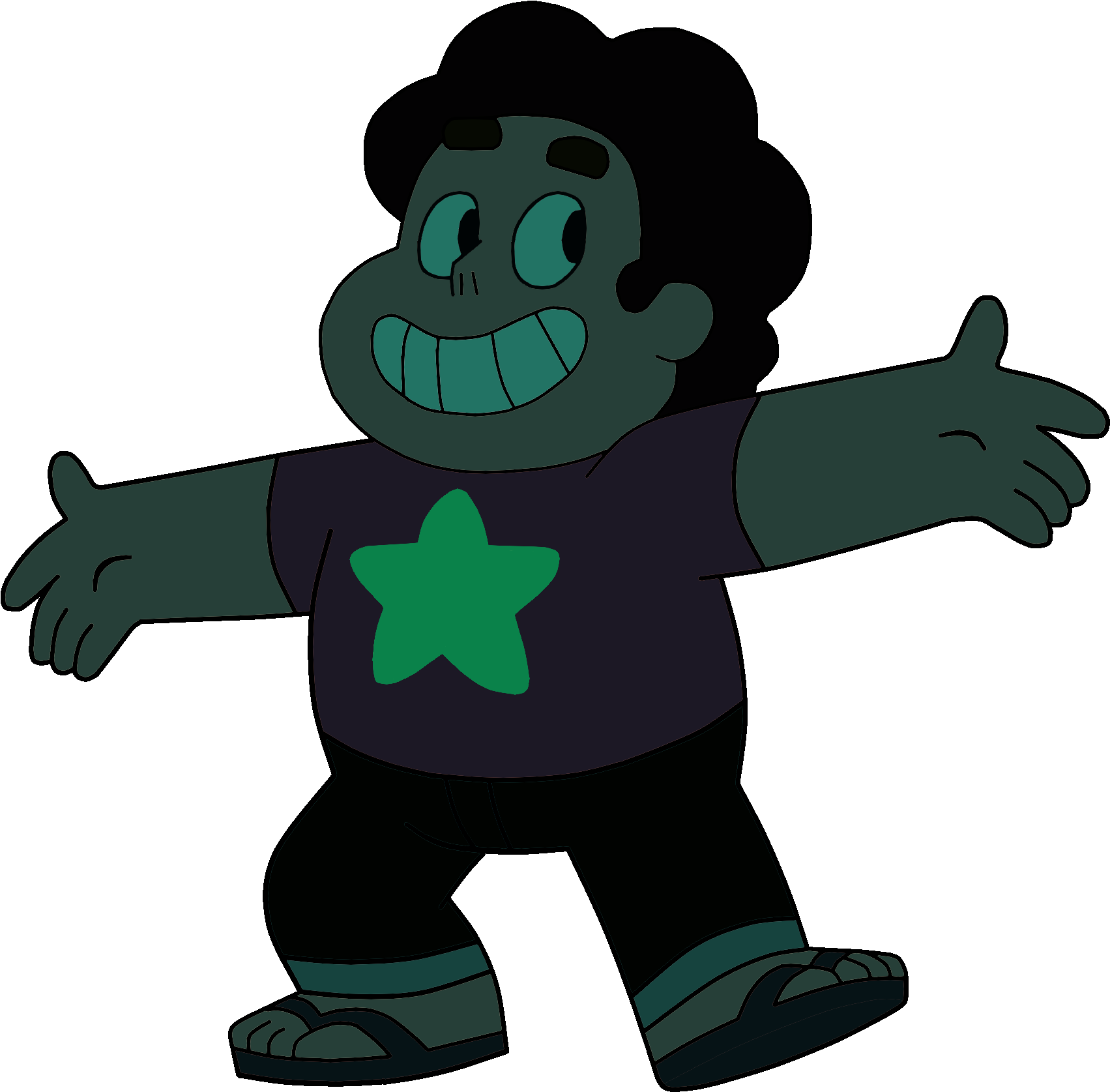 Steven In Malachite's Realm Underwater - Steven Universe Characters Clipart (1728x1716), Png Download