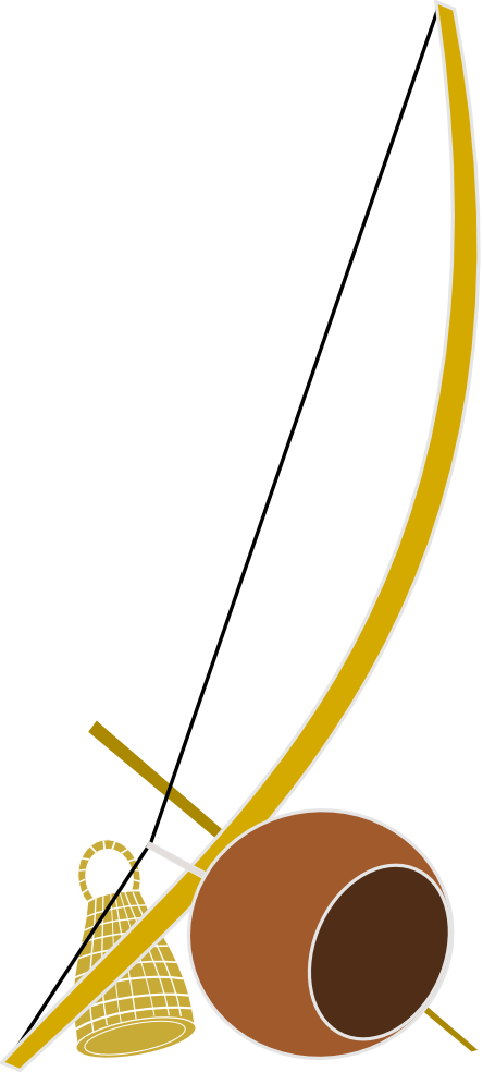 Hbarone Berimbau Musical 71 - Berimbau Png Clipart (444x984), Png Download