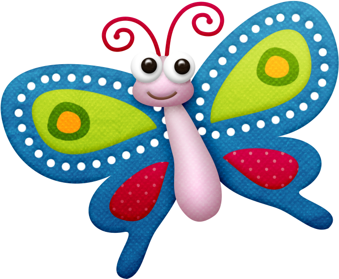 ‿✿⁀butterflies‿✿⁀ Cute Images, Decoupage Paper, Cartoon - Lepidoptera Clipart (750x690), Png Download