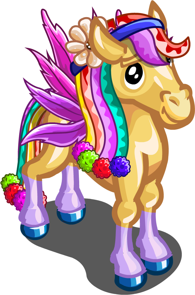 Farmville Unreleased Items April - Single Unicorn Foal Farmville Clipart (1000x963), Png Download