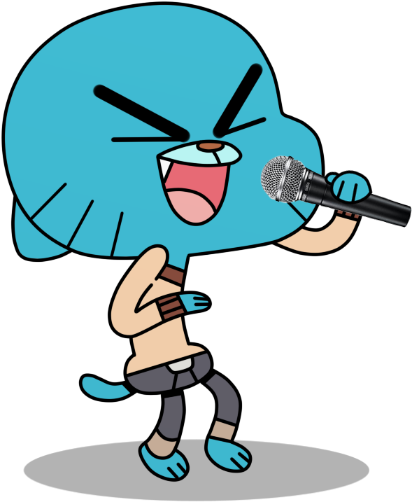 Gumball Watterson Singingfreetoedit - Amazing World Of Gumball Rapping Clipart (700x816), Png Download