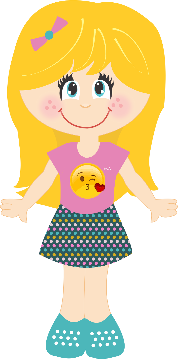 Hoje É Dia De Brindes A Mimi Artes Criou Mais Algumas - Meninas Bonecas Desenhos Clipart (753x1515), Png Download