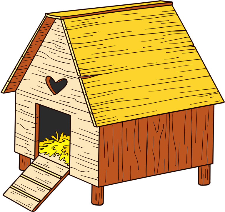 Duck Cute Farm Cartoon Clip Art Pet - Chicken Home Cartoon Png Transparent Png (800x743), Png Download
