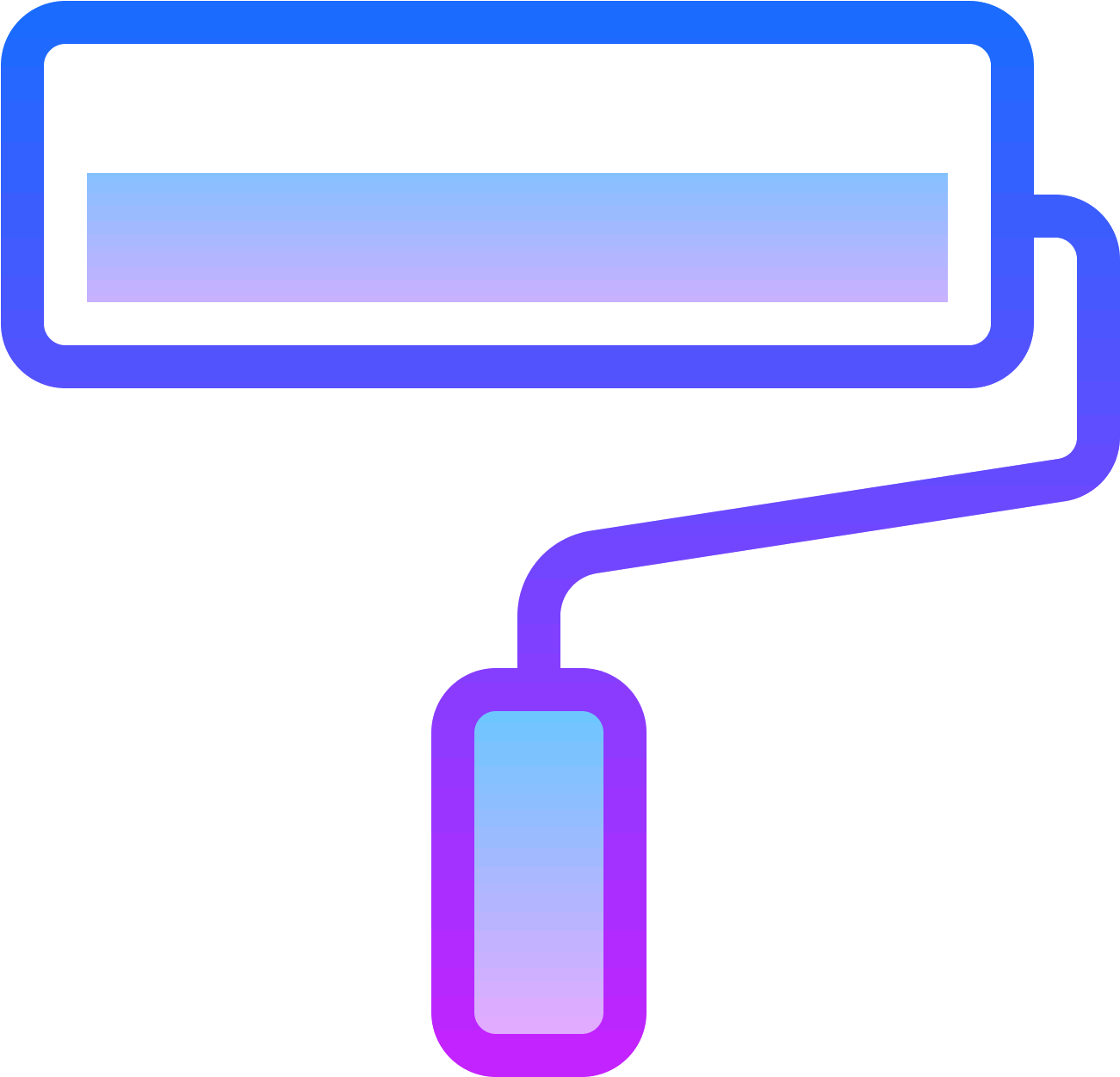 Paint Roller Icon - Paint Roller Clipart (1600x1600), Png Download