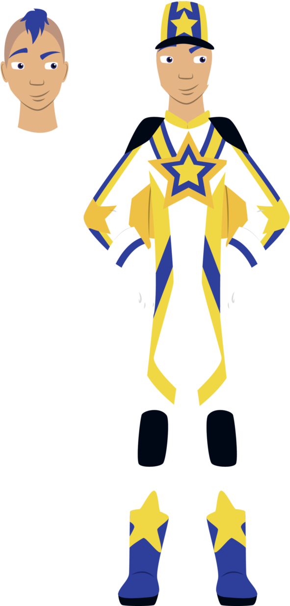 Human Darington By Chameleoncove - Blaze And The Monster Machines Humans Clipart (591x1237), Png Download