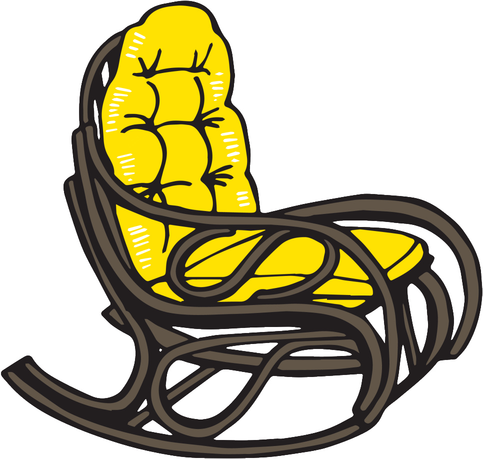 Hand Painted Rocking Chair Winter Free Vector - Design Clipart (1024x969), Png Download