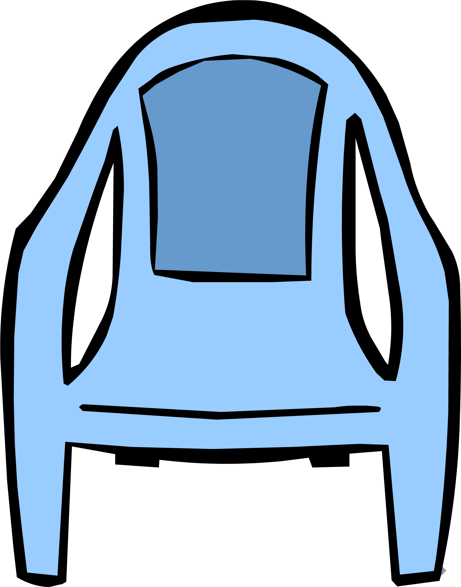 Chair Clipart Blue Chair - Png Download (1560x1984), Png Download
