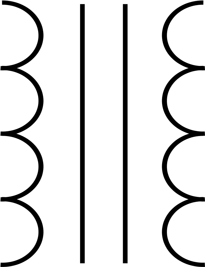 Transformer Computer Icons Electronic Symbol International - Transformer Magnetic Core Symbol Clipart (572x750), Png Download
