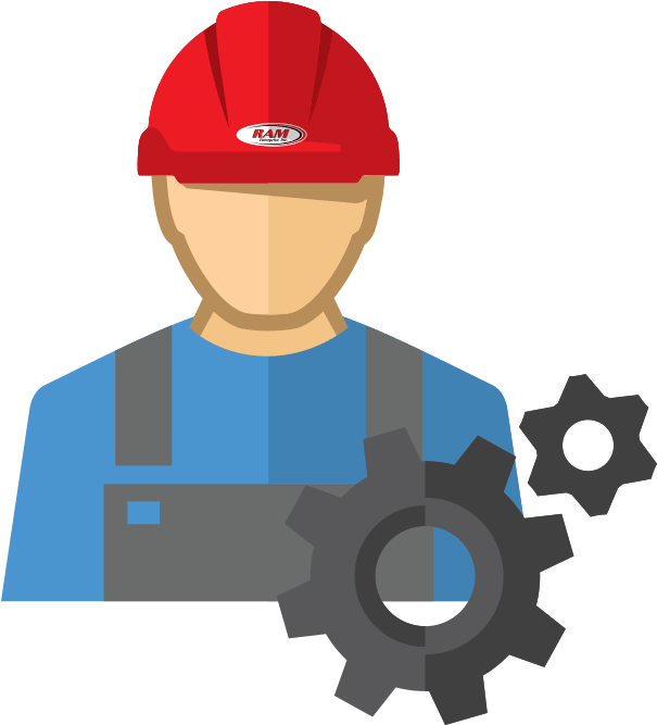 Ram Construction Worker - Car Clipart (606x700), Png Download