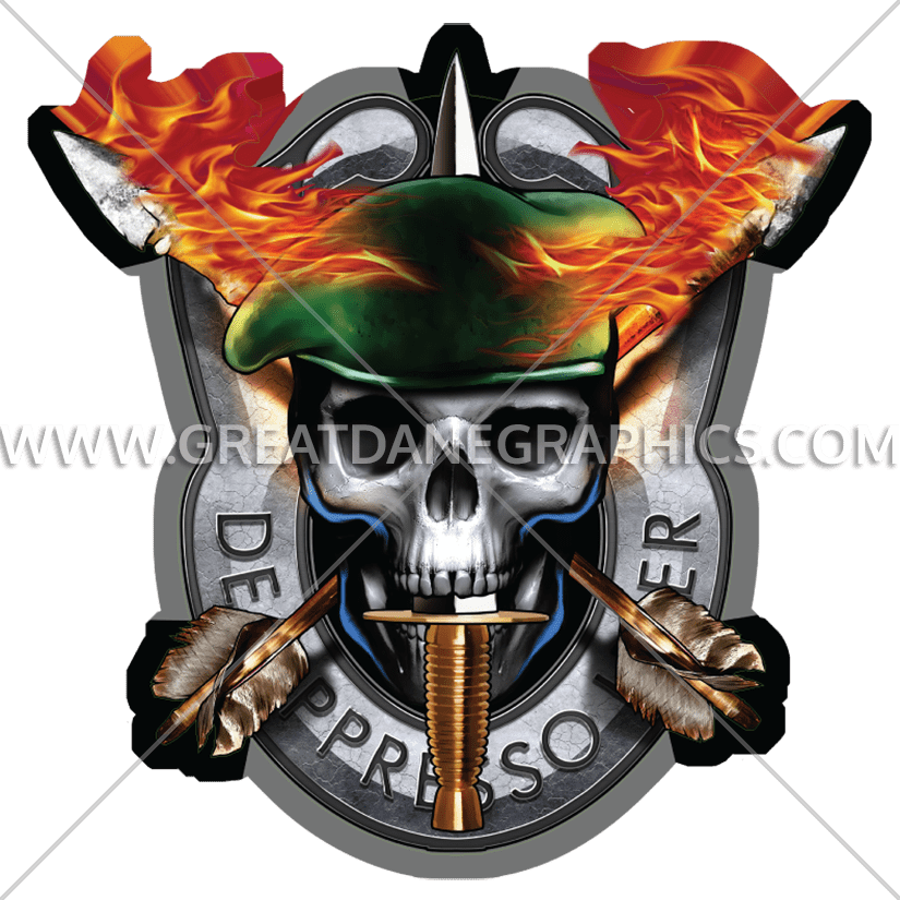 Clipart Gun Skull - Clipart Of Skull In Beret - Png Download (825x825), Png Download