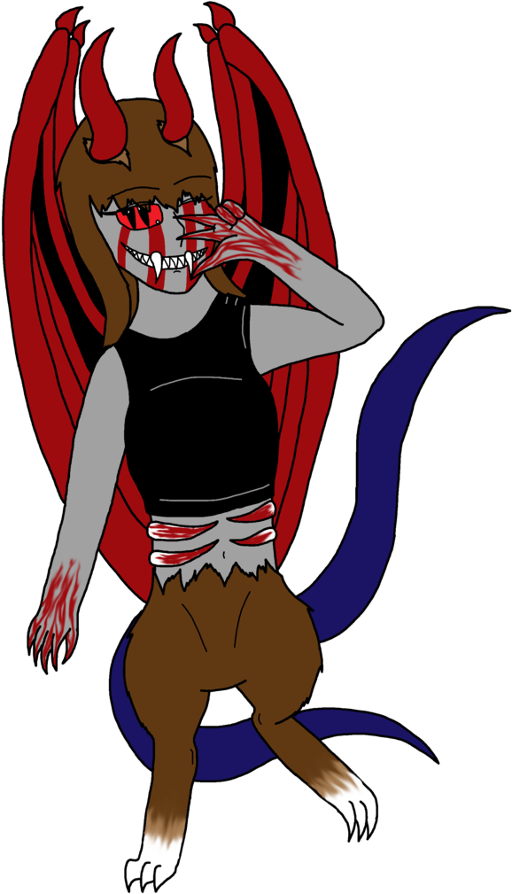 Pencils Drawing Demon - Png Pencil Drawing Demon Transparent Clipart (782x1021), Png Download