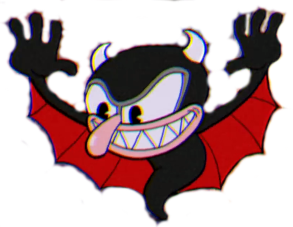 Demon Bat - Demon The Bat Cuphead Clipart (1229x951), Png Download