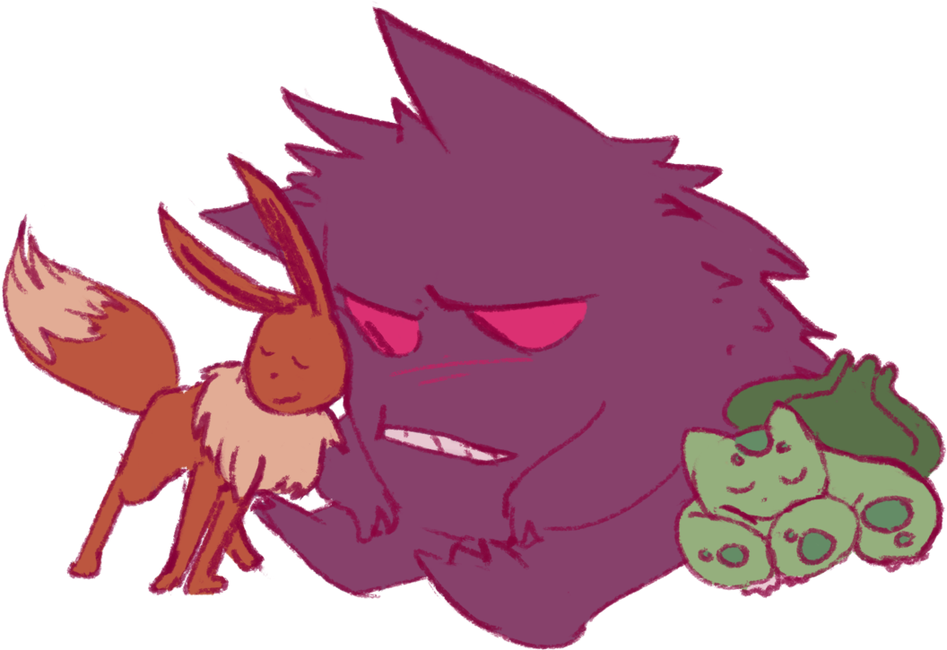 “my Au Where After Gengar Breaks Gardevoir's Curse - Cartoon Clipart (1280x818), Png Download