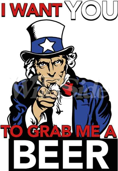 Uncle Sam I Want You Clip Art - Want You To Beer Me - Png Download (600x600), Png Download