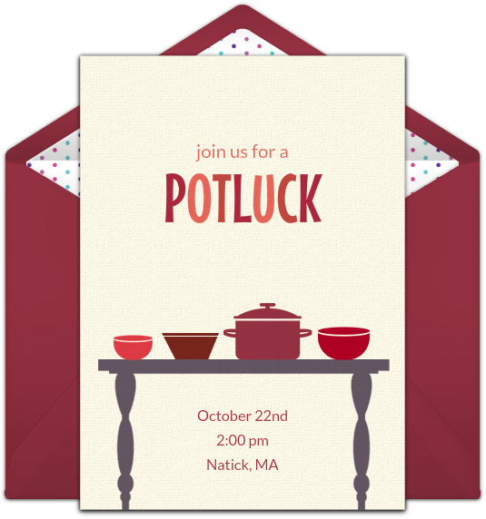 Office Pot Lunch Invitation Clipart (650x650), Png Download