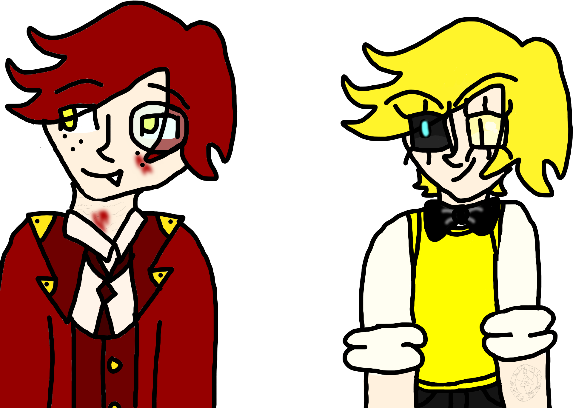 I Drew This Based On Fan Art That Was Drawn For The - Cartoon Clipart (2037x1375), Png Download