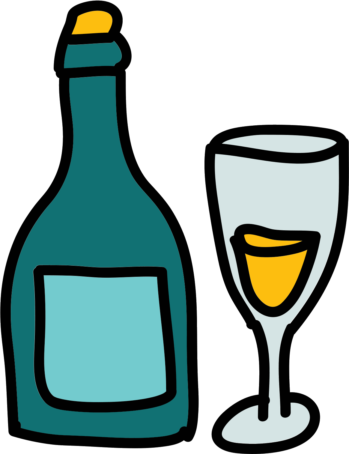Vector Free Download Top - Champagne Clipart (1600x1600), Png Download