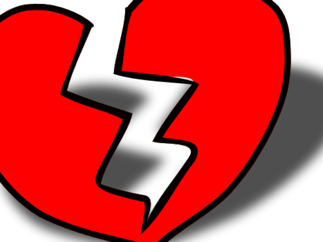Broken Heart Clip Art - Png Download (640x480), Png Download