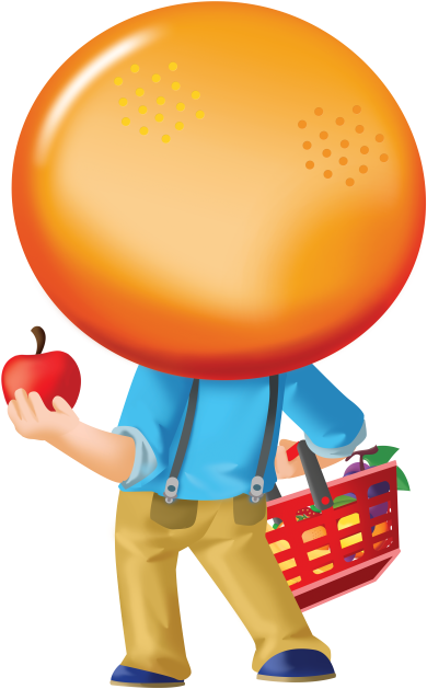 Orange Father Back - Inflatable Clipart (480x679), Png Download