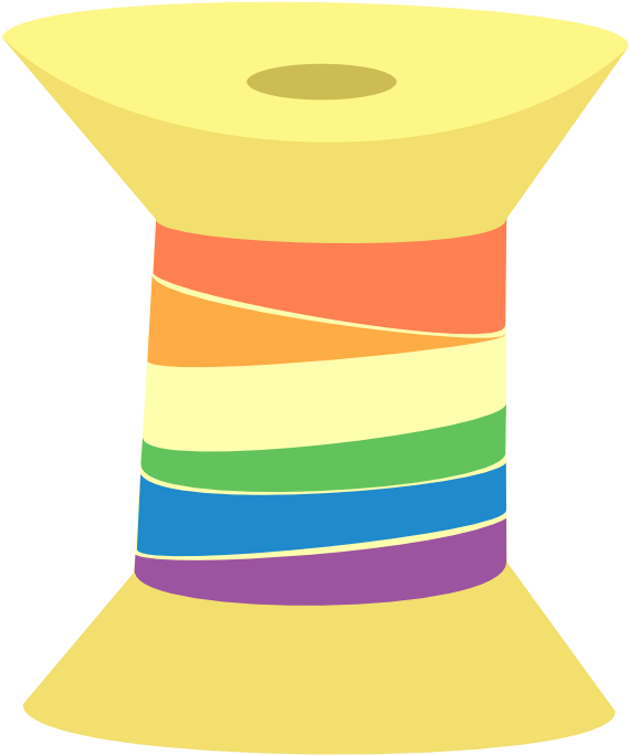 Sadpony, No Pony, Object, Rainbow Thread, Rarity Takes - Thread Clip Art Without Background - Png Download (653x845), Png Download