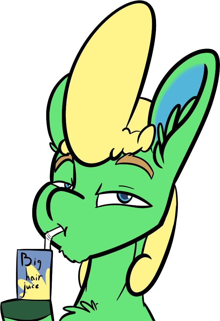 Omegapex, Big Hair, Bust, Drinking, Juice, Juice Box, - Cartoon Clipart (783x1104), Png Download