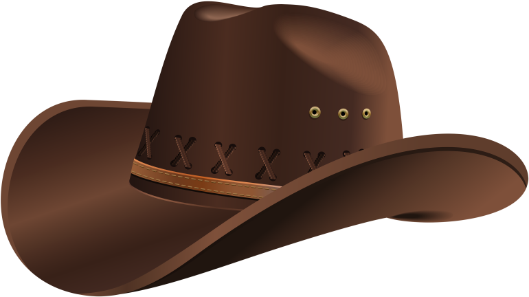 Straw Hat Clipart Cowboy Outfit - Cowboy Hat Clipart Png Transparent Png (800x469), Png Download