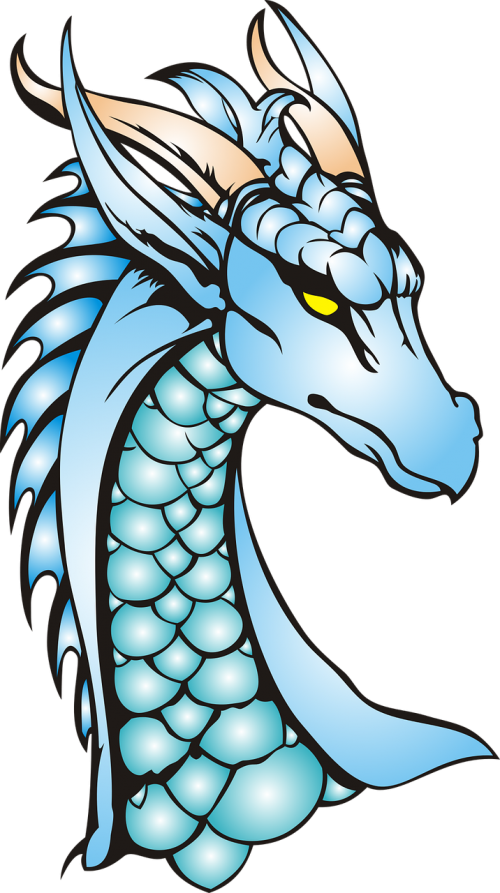 Dragon,neck,the Head Of The,scales,no Background,horns, - Dragon Neck And Head Clipart (500x893), Png Download