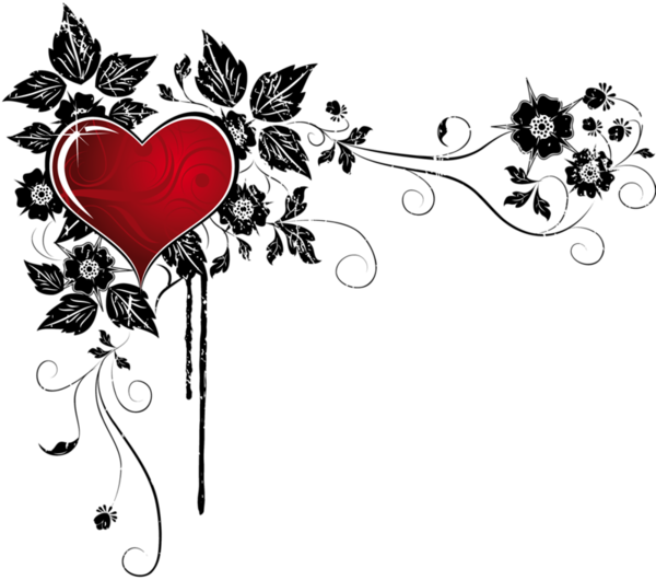 Bordures,tubes Coins,corners - Wonderful Love Images Download Clipart (600x530), Png Download