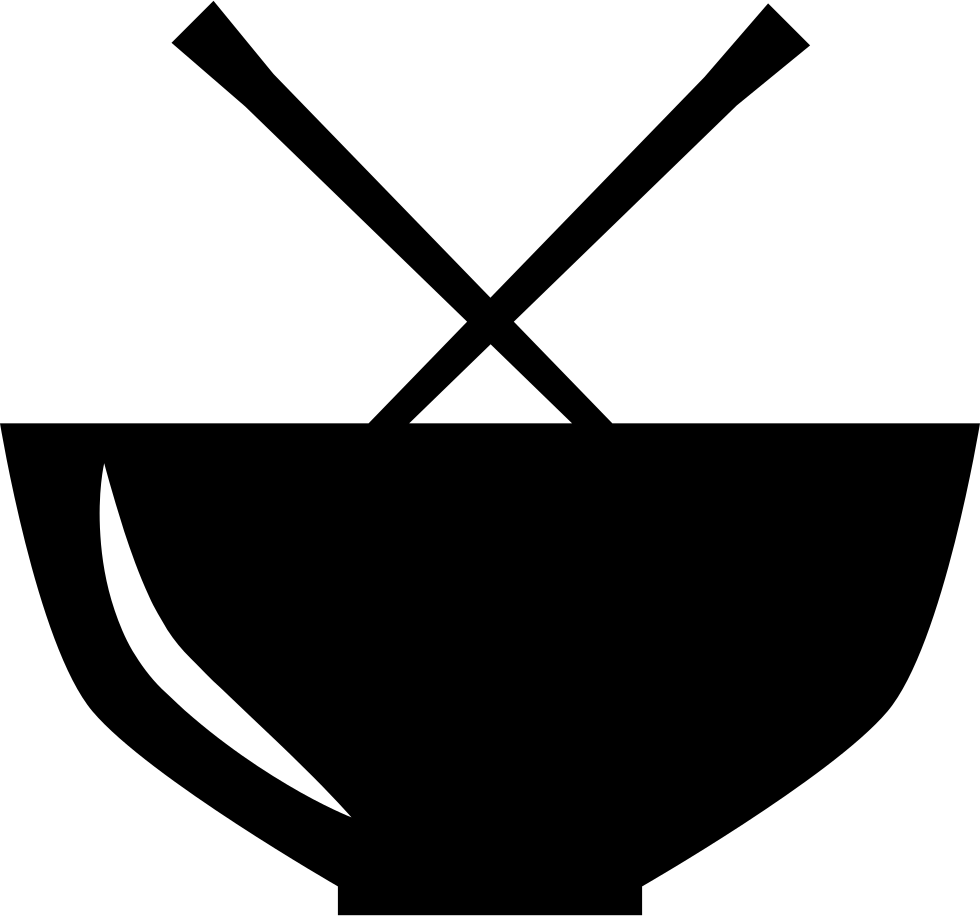 Chinese Food Bowl From Side View And Chopsticks Comments - Chinese Food Clipart Transparent Png (980x916), Png Download