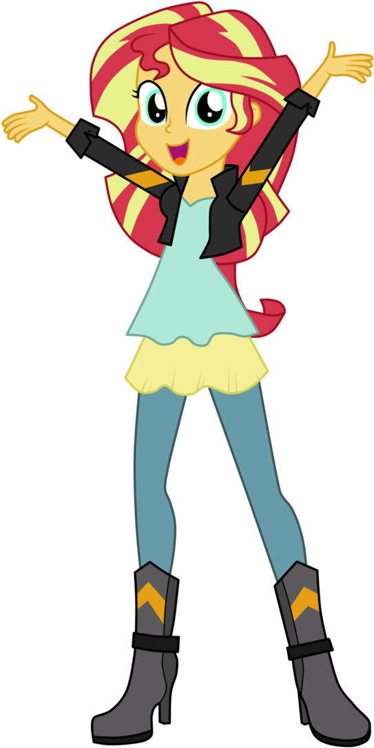 Friendship Through The Ages - Sunset Shimmer Equestria Girl 3 Clipart (659x1211), Png Download