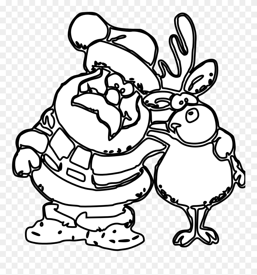 Preschool Clip Art Black And White - Christmas Clipart Drawing Black And White - Png Download