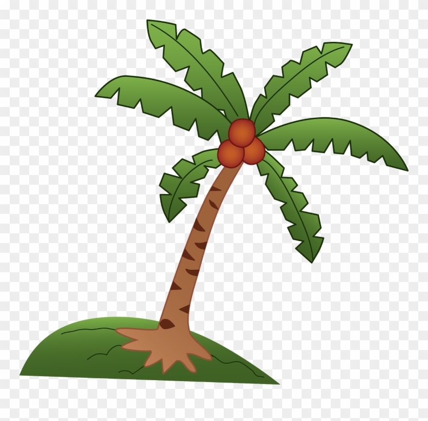 Cocoanut Clipart Easy Palm Tree Clip Art Free Flower - Coconut Tree Clipart - Png Download